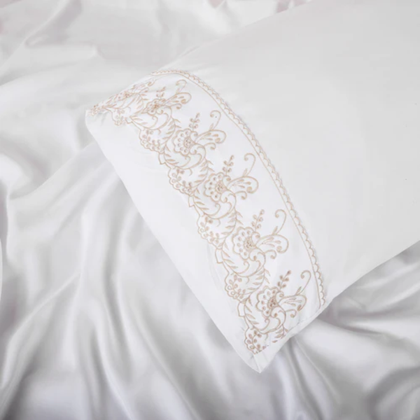 Jogo De Cama 4 Pç Casal Bordado Inglês Toque De Seda Jolitex