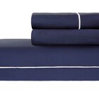 Jogo De Cama 4 Pc Casal Lazio 300 Fios Marinho/branco Kacyuma