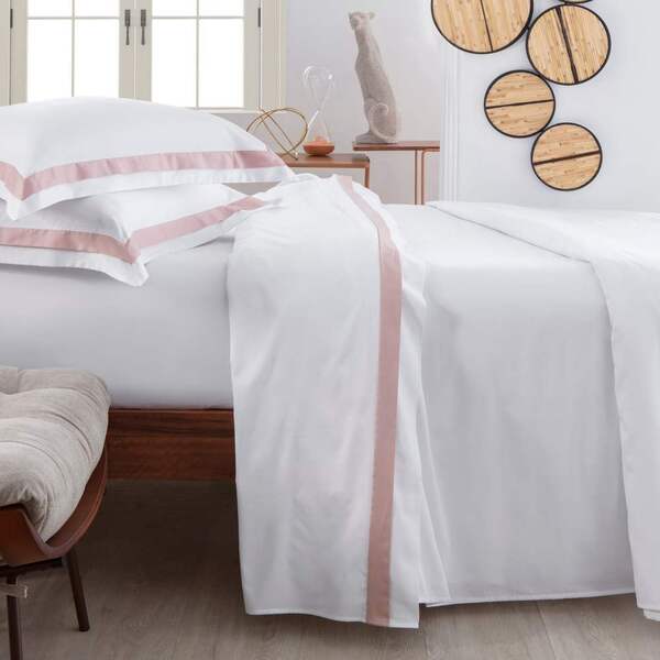 Jogo De Cama 4 Pc King Bellagio 300 Fios Branco Inrose Kacyum