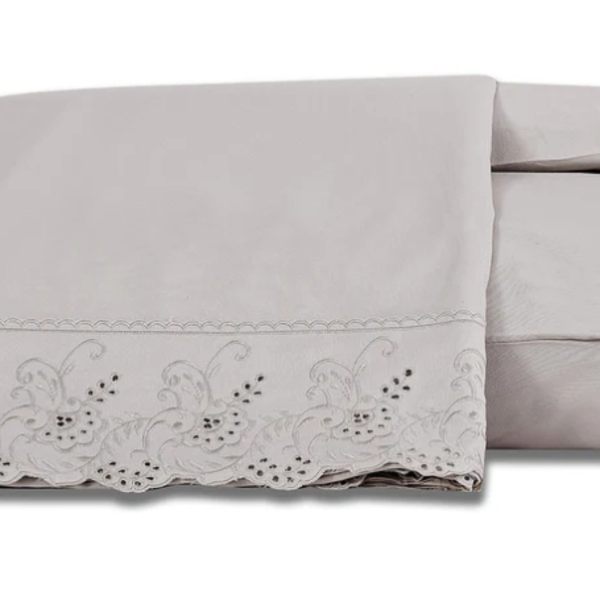 Jogo De Cama 4 Pç Queen Bordado Inglês Toque De Seda Jolitex Fendi ...