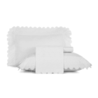 Jogo De Cama 4 Peças Bordados Em Cetim 300 Fios - Clair - Que