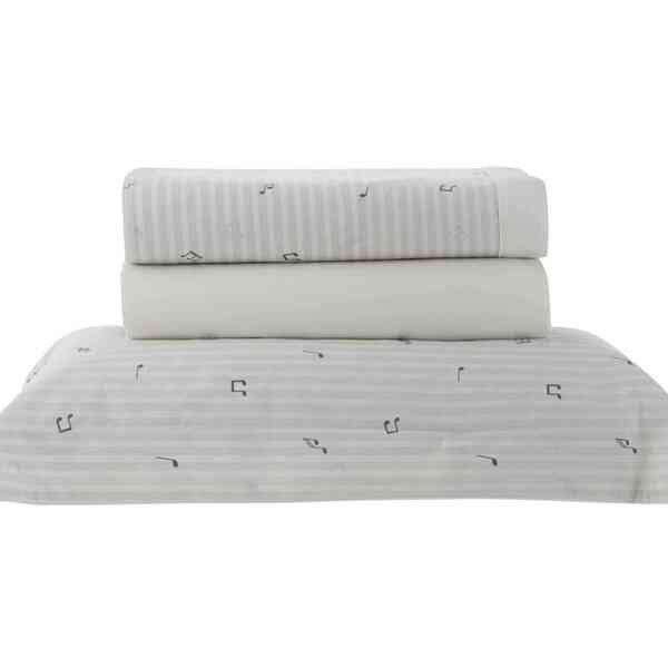 Jogo De Cama 4 Peças Queen Vintage Partitura Kacyumara