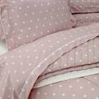 Jogo De Cama 4pc Casal Vida Bela Vintage Poá Rosa Kacyumara