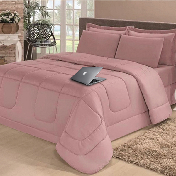 Jogo De Cama 5 Peças Confort Dupla Face Casal Queen Casen  Ro