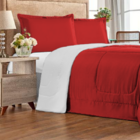 Jogo De Cama 6 Pçs Edredom Casal Queen Dupla Face Casen Verme