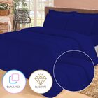 Jogo De Cama 6 Peças Aconchego Dupla Face Casal Queen Azul Ma