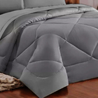 Jogo De Cama 6 Peças Cama Casal Queen Dupla Face Casen Cinza