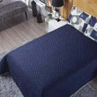 Jogo De Cama  3 Pçs Casal Queen Azul Casen