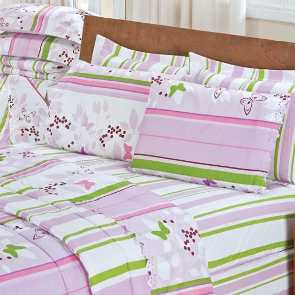 Jogo De Cama  Lençol Microfibra Queen Size 03 Pçs [f101]