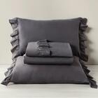 Jogo De Cama Algodão 144 Fios King Cinza - A\casa