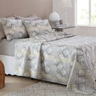 Jogo De Cama Attuale Due Cinza/bege Casal Padrão 04 Peças - P