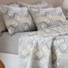 Jogo De Cama Attuale Due Cinza/bege Casal Padrão 04 Peças - P