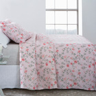 Jogo De Cama Attuale Due Floral Rosa/bege Queen 04 Peças - Pe