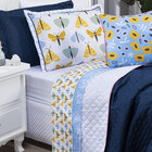 Jogo De Cama Borboletas Branco/azul Queen 04 Peças - Percal 2