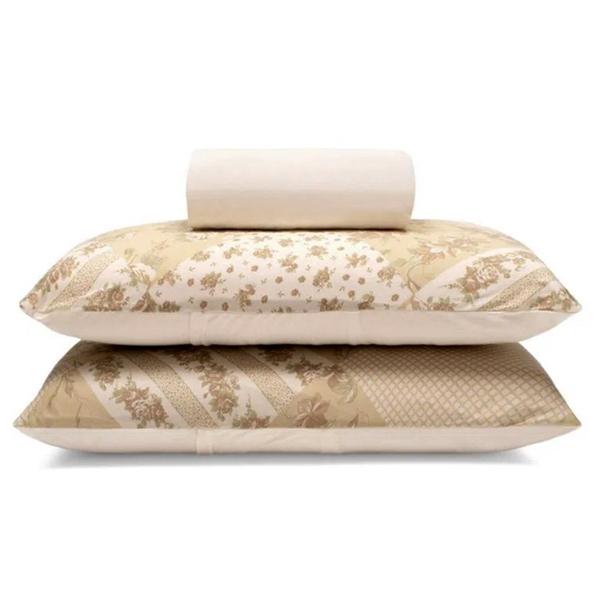 Jogo De Cama Buettner Casal Malha Basic Elisangela 3 Pçs Bege