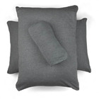 Jogo De Cama Buettner King Malha Mescla 3 Peças Cinza