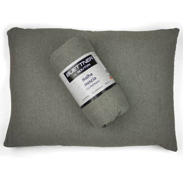 Jogo De Cama Buettner Solteiro Malha Mescla 2 Peças Bege