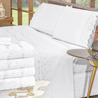 Jogo De Cama Casa Dona Florença Casal 4 Peças Branco
