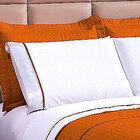 Jogo De Cama Casa Padrão Branco Liso Com Detalhes Em Viés 100