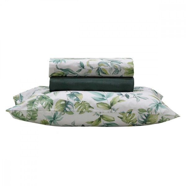 Jogo De Cama Casal 150 Fios Linha Prata 4 Peças Santista