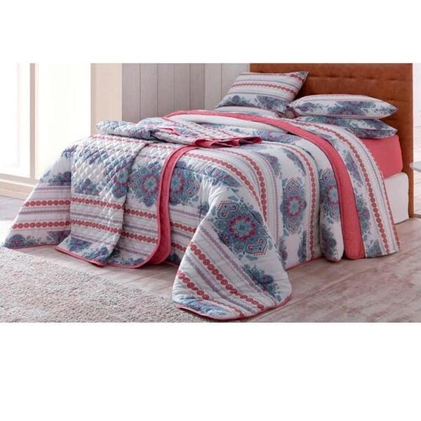 Jogo De Cama Casal 180 Fios Sultan Realce Top Carla 4 Peças V