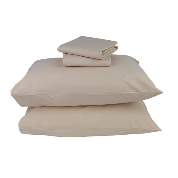 Jogo De Cama Casal 200 Fios  Bege - A\casa