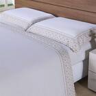 Jogo De Cama Casal 300 Fios 4 Peças Edimburgo Bege Niazitex