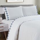 Jogo De Cama Casal 300 Fios Com Bordado 4 Peças Cor:mosaic