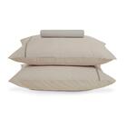 Jogo De Cama Casal 3 Pçs Liam Percal 180 Fios Karsten - Branc