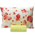 Jogo De Cama Casal 3 Peças Algodão Elástico Estampado