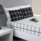 Jogo De Cama Casal 3 Peças Madri 200 Fios Estampado Preto