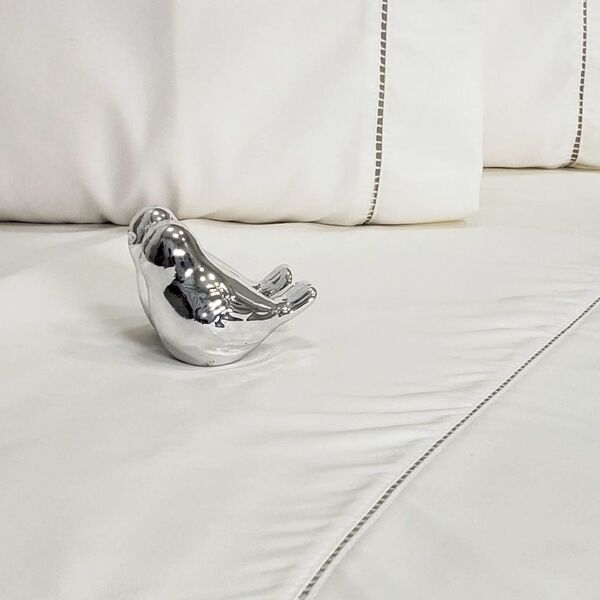 Jogo De Cama Casal 400 Fios Branco Ponto Palito 4 Peças Casa