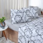 Jogo De Cama Casal 4 Pçs 150 Fios Super Macio 100% Algodão Fl