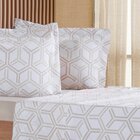 Jogo De Cama Casal 4 Pçs 200 Fios 100% Algodão 140x190x35cm R