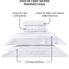Jogo De Cama Casal 4 Peças 100 Algodão Premium Percal 300 Fio