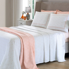 Jogo De Cama Casal 4 Peças Lençol Com Elástico 100 Algodão Pe