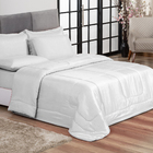 Jogo De Cama Casal 6 Peças Com Edredom E Lençol Branco Casa D