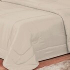 Jogo De Cama Casal 6 Peças Com Edredom E Lençol Casa Dona Bege