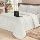 Jogo De Cama Casal 6 Peças Com Edredom E Lençol Casen Branco