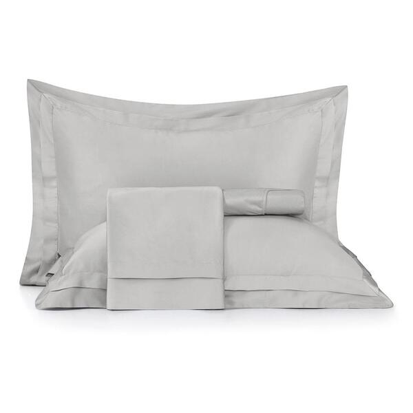 Jogo De Cama Casal Altenburg Cetim 300 Fios Allure Cinza