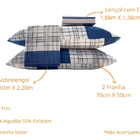 Jogo De Cama Casal Duplo 4 Peças Sultan Realce Premium Masoala