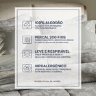 Jogo De Cama Casal Em Algodão Percal 200 Fios Karsten