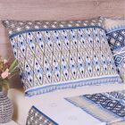 Jogo De Cama Casal Estampado Isis 04 Peças - Azul Cor 7