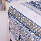 Jogo De Cama Casal Estampado Isis 04 Peças - Azul Cor 7