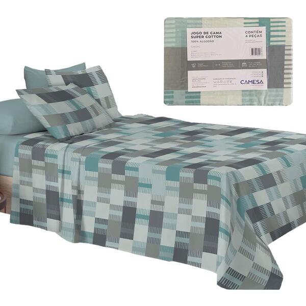 Jogo De Cama Casal Galaxy Super Cotton Duplo 4 Peças Camesa 1