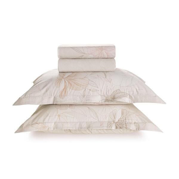 Jogo De Cama Casal Karsten 180 Fios Percal 100% Algodão Nadine