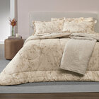 Jogo De Cama Casal Karsten Bege Floral Claire Percal 180 Fios