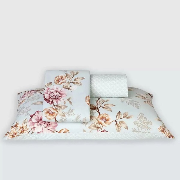 Jogo De Cama Casal Lepper Floreando Verde