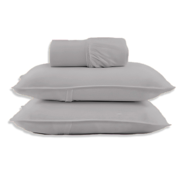 Jogo De Cama - Casal - Malha - 3 Peças - 100% Algodão - Bege