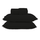 Jogo De Cama - Casal - Malha - 3 Peças - 100% Algodão - Preto